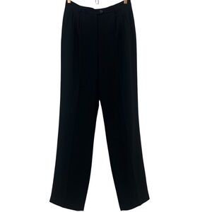 Nygard Womens Black Straight Leg Pleated Pants Size 10